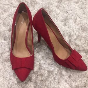 Red Suede Heels